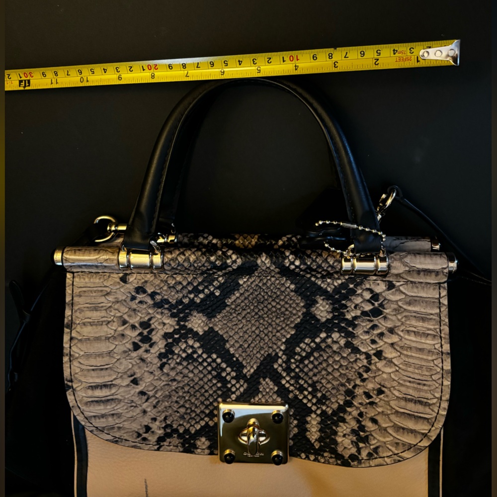 Gorgeous!! Coach Bag With Python Trim! Multiple M… - image 7